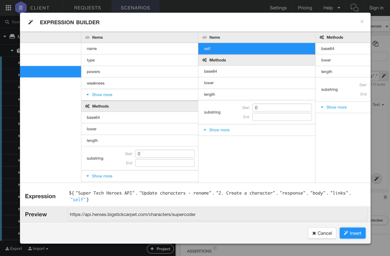 Restlet expression builder